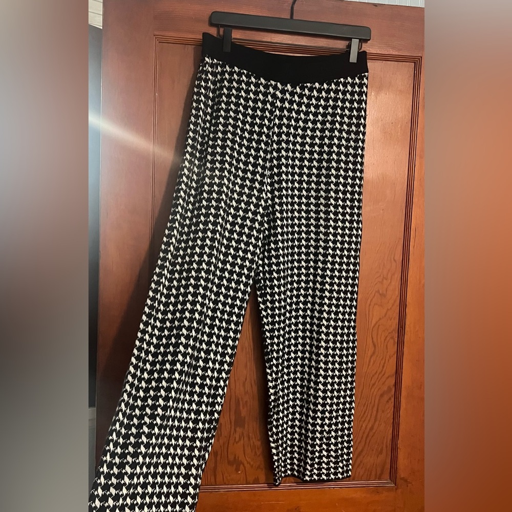 Stretchy Black and White Love Scarlett Women's Pants
Size L